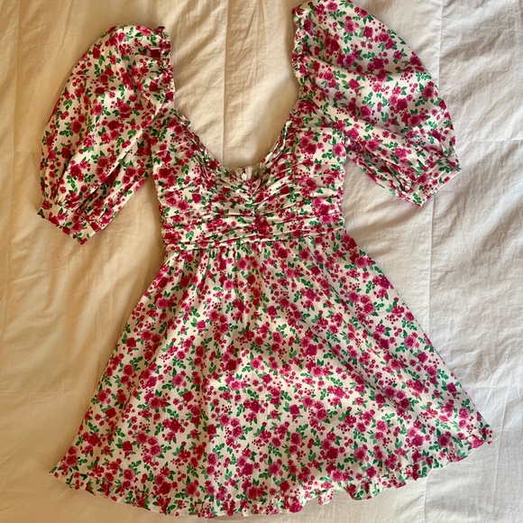 For Love & Lemons Petal Mini Carnation Puff Dress - Picture 3 of 5